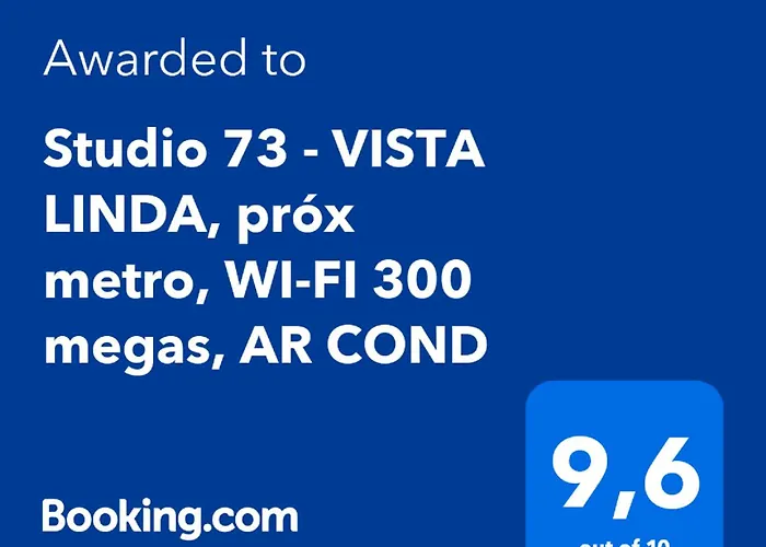 Studio 73 - Vista Linda, Prox Metro, Wi-Fi 300 Megas, Ar Cond
